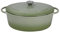 MENASTYL - COCOTTE COLETTE OVALE 6.5L 33X25CM EN FONTE ÉMAILLÉ VERT - 6020072