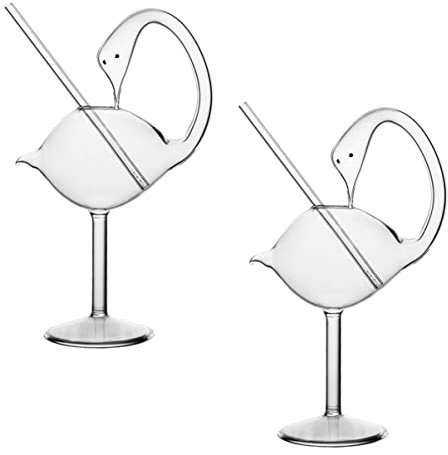 Zerodeko Bicchiere Da Cocktail Per Bar Bicchieri Da Bere A Forma Di Cigno Robusti Ed Eleganti Per Natale E Compleanni
