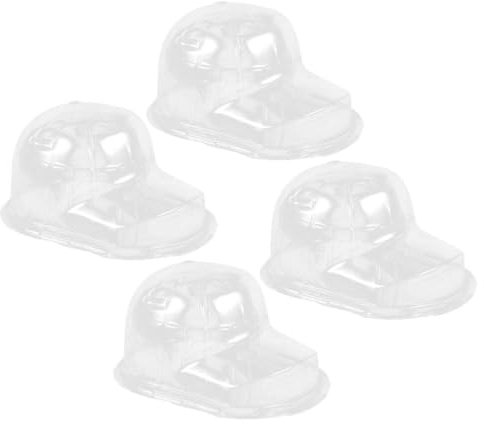 ABOOFAN Acryl-Baseball-Cap-Display-Box-Ständer Baseball-Cap-Halter Transparente Hut-Vitrine Hutformer-Schutz Baseball-Cap-Verpackungsbox Für Caps-Sammler Reisen 4 Stück