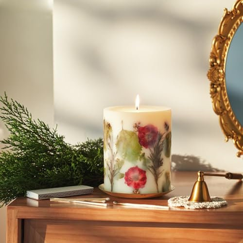 Rosy Rings Essence of Christmas Botanische Kerze, luxuriöse Aromatherapie, langlebige Kerze, Heimdekoration, Geschenke, Noten von Eukalyptus, Balsamtanne, Zedernblatt, Tannenzapfen, Vetiver,