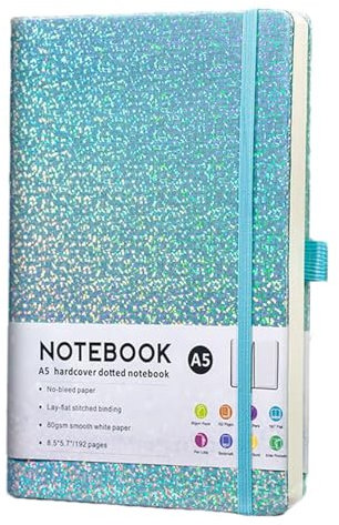Aizuoni Notizbuch Mädchen, Tagebuch Mädchen 10 Jahre, Glitzer-Notizbuch, Glitzer-Notizbücher Für Mädchen, Schreibnotizbuch, 160 Linierte, Glitzerndes, Hardcover-Notizbücher Mit Verband Zum Schreiben