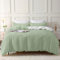 SOULFUL Housse de Couette 220x240 Coton, Vert Limonaire Ensembles de Housse de Couette avec Fermeture Éclair, 100% Coton Lavé, Texture Lin, Parure de Lit 220x240 Coton avec 2 Taie d'oreiller 65x65 cm