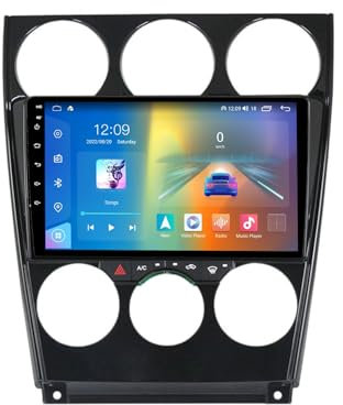 2 din Android Stereo for Mazda 6 2004-2015 with Wireless Carplay Android Auto,9 HD Touchscreen Car Radio GPS Navigation FM AM RDS Radio Bluetooth 5.0 WiFi Reverse Camera DAB+(NF-2)