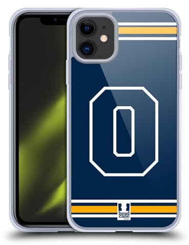 Head Case Designs Weiss O Hochschulteams Gelhülle [Militärischer Schutzgrad] Kompatibel Mit Apple iPhone 11 Und Kompatibel Mit MagSafe
