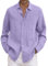 Men's Long-Sleeve Poplin Shirt Wrinkle Free Regular Fit Stretch Mens Vintage Bowling Shirt African Traditional Pattern Printed Men Linen Top UK Clearance A-Purple