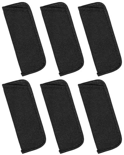 LXUEJIE 6 Pack Slip in Eyeglasses Cases, Soft Reading Glasses Pouches | Slim Reading Glasses Pouch Fabric Slim Glasses Sleeve Eye Glass Pouch Bag for Sunglasses Reading Glass