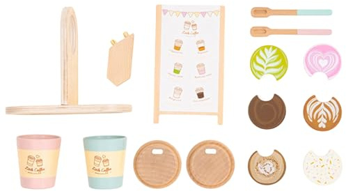 Kaffeespiel aus Holz, pädagogische Holznahrung – für Spielküche, für Kinder im Vorschulalter, Partys, Geburtstage, Weihnachten, ab 2 Jahren, Kinder und