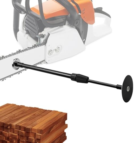Calibrador de Leña - Guía Corte Acero Magnetizada, Eje Alineación Troncos | Telescópico, Componente Medición Barra Sierra, Marcador Robusto | Equipo Forestal para Arboristas & Leñadores