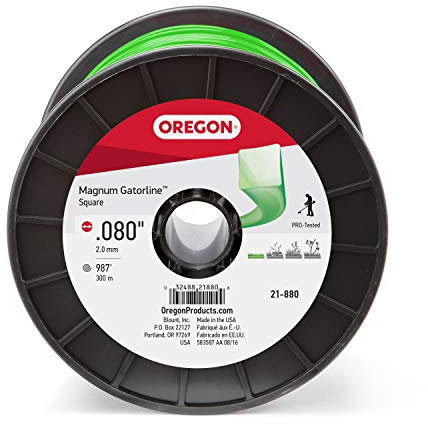 Oregon 21 – 880 Gatorline Cuadrado desbrozadora Line .080-inch diámetro Martillo de Cabeza de Bobina