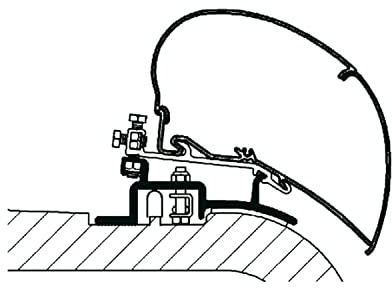 Thule Adapter-Set f. FIAT bis Bj. 06/2006 Montageadapter Wohnwagen Dach Schiene Adapter Markise