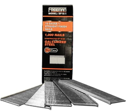 Freeman SF16–1 1 von 16 Gauge Gerade Finish Nail, 1000 pro Karton