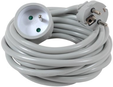 Rallonge électrique | Prolongateur électrique | Rallonge prise | Rallonge prise électrique | Rallonge 5 mètres | HO5VV|F 3g1.5 gris 2P+T 16 AMP | 335255 Debflex