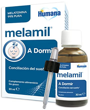 Melamil, melatonina 99% pura que ayuda a conciliar el sueño, complemento alimenticio en gotas para niños, 30 ml
