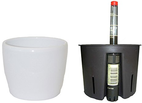 Set Blumentopf Venus 13/12 Weiss Ø 16cm Höhe 14cm+Kulturtopf+Wasserstandsanzeiger