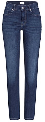 MAC Jeans Damen Melanie Straight Jeans, Blau (Dark Blue D845), W34/L28