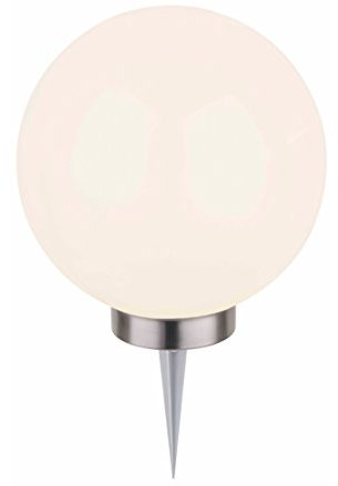 Dehner Lampe Solaire en Forme de Boule avec Piquet et Changement de Couleur, Ø 20 cm, Plastique