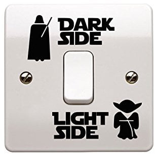 Light Side Dark Side Light Switch Vinyl Decal Sticker Child Room Lightswitch Wall Art Vader Yoda - EPIC MODZ