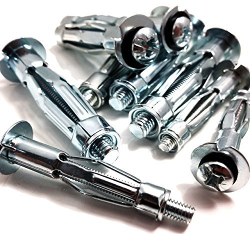 M4 x 45mm HEAVY DUTY METAL PLASTERBOARD CAVITY WALL FIXINGS ANCHORS PLUGS (20) by TIMco