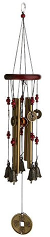 ROSENICE Windspiel, 4 Rohre 5 Glocken Klangspiel Windspiel