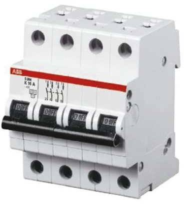 ABB S200M Miniaturüberlastschalter Typ B, Pol 4-polig 50A 400V ac, Abschaltvermögen 10 kA System Pro M Compact 12 V dc