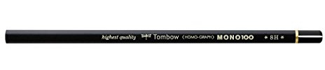 Tombow - MONO 100 | 1x Premium Pencil - Graphite Pencil 8H