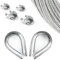 IMPOSTATO 20m acciaio galvanizzato fune 8mm tessere: 6x19 + 4 morsetti + 2 ditali