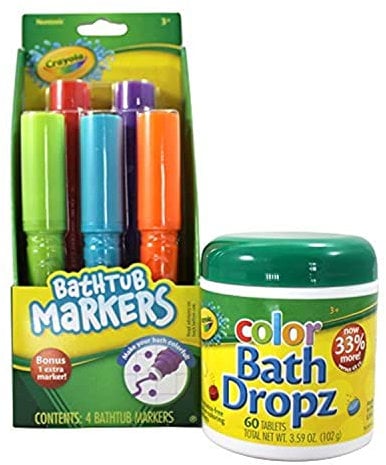 CRAYOLA Bathtub Markers Color Bath Drops 60 tablets