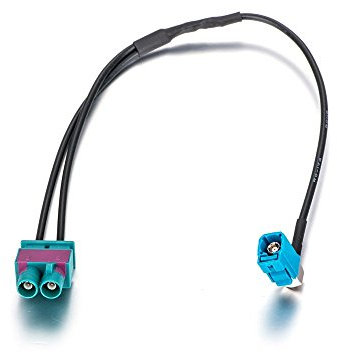 LIEBMAYA Autoradio Antennenadapter Auto Antenne Adapter Doppel Fakra auf Fakra Verteiler Splitter für VW