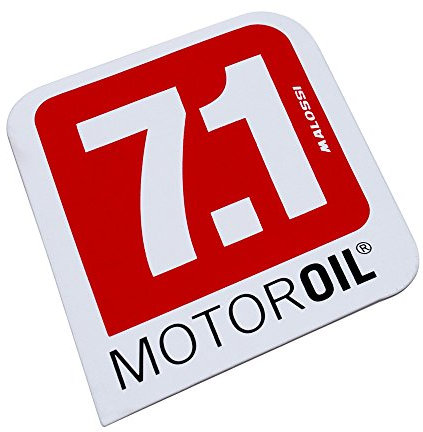 Aufkleber Sticker Malossi 7.1 MOTOROIL rot, mittel 85 x 85mm