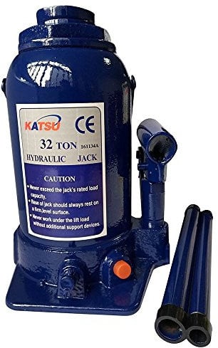 KATSU Cric Bouteille Hydraulique 32 Tonnes Cric Bouteille Cric de Levage Robuste pour Petits ou Grands Véhicules 161134A