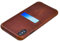 Dockem Virtuosa M1 Genuine Leather Wallet Case for iPhone XS Max: Slim Card Case with Integrated Metal Plate for Magnetic Mounting (Brown)