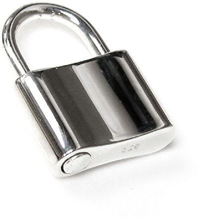 925 Sterling Silver 14mm x 20mm Lock Padlock Clasp Pendant