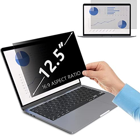 PaceBid 12.5 Inch Privacy Screen Filter for 16:9 Aspect Ratio Laptop/Computer Monitor Anti-scratch Anti-Glare Protector Anti-Spy Protector Film Filter Privacy Widescreen Display (12.5, 16:9)
