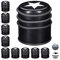 10 x Türstopper für den Boden, Türpuffer für Fenster & schwere Türen, groß & mit Stern, 8 cm hoch, schwarz