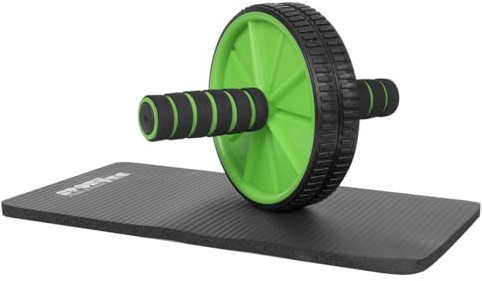 Sport-Tec Bauchtrainer Ab Wheel inkl. Kniematte, Roller, Bauchwegtrainer