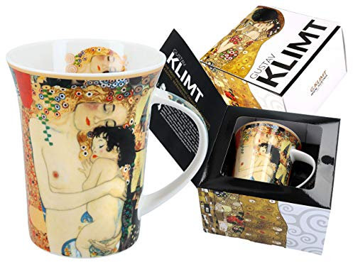 Carmani - Mug en porcelaine décoré avec « Three Life of Women » de Gustav Klimt 350 ml