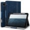 Antbox Funda para iPad Pro 12,9 Pulgadas 2022/2021/2020/2018 (6.ª/5.ª/4.ª/3.ª Generación) con Portalápiz, Ángulo de Pie Ajustable, Función de Auto-Sueño/Estela, Piel Sintética (Azul)