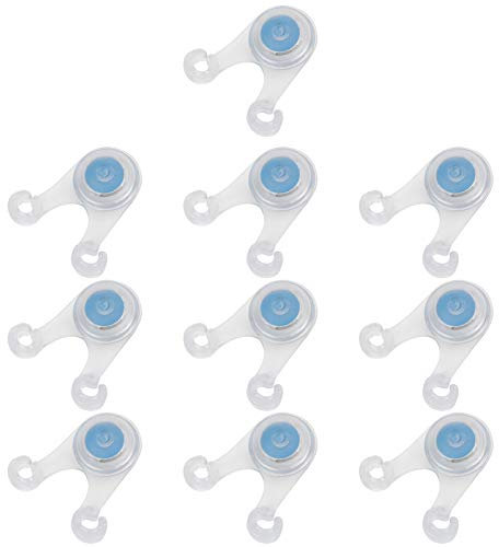 Keenso 10pcs LED Camping Rope Hanging Light, Outdoor Silicone Tent String Rope Warning Lights (Blue)