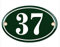 Placas de Dirección – Oval Ceramica Numeros Casa Exterior Personalizada – 10x15 cm - Verde