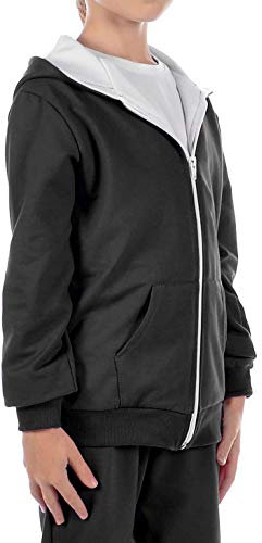 KMISSO Mädchen Kapuzen Sweatjacke 30323 Schwarz 104