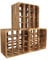 CHICCIE 3er Set Weinregal Holzkiste Wino aus Kiefernholz - Weinkisten Holz Regal geflammt 30x40x30 cm - Holzkisten Flaschenregal, Weinkistenregal