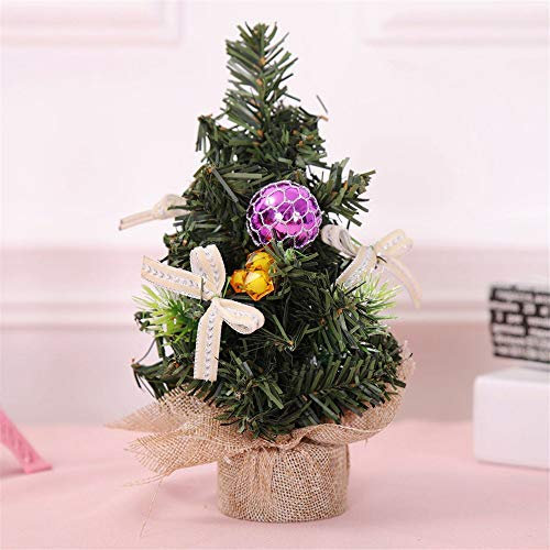 GIVBRO Árbol de Navidad pequeño árboles artificiales de escritorio de pino para manualidades, mesa, decoración de fiesta de Navidad, 1 unidad de 20 cm