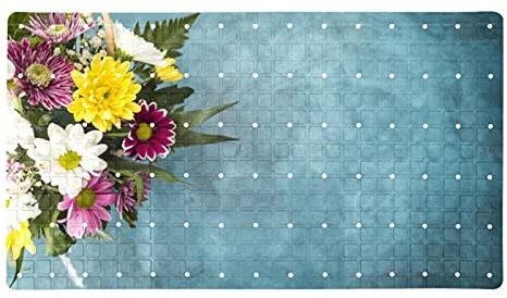 Alfombrilla antideslizante para bañera de bebé, antideslizante, con ventosas, color azul