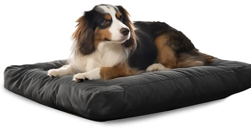 Flowen Cuscino Cane Taglia Grande 90x70 Facile da Lavare con Federa Sfoderabile e Impermeabile Resistente a Morsi e Graffi Cuccia Gatto per Interno ed Esterno Perfetta Estate e Inverno Grigio