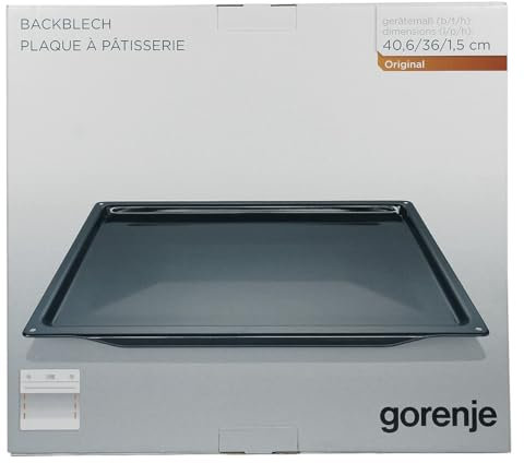 easyPART Kompatibel/Ersatz für gorenje 334774 Backblech Kuchenblech Pizzablech 406x360x15mm emailliert Backofen Herd für EVP411 EVP431 EVP433 EVP434 EVP441 EVP443 EVP444 EVP454 K41 K42 K43 K44 K51 K53