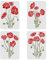 FINGERINSPIRE 4 STÜCKE Blumenstrauß Schablone 29,7x21 cm große Wandschablone Wildblumen Schablonen Blumenstrauß Malschablonen Kunststofffeld Blumen Bastelschablone Sprühfarbe Dekorationsvorlage