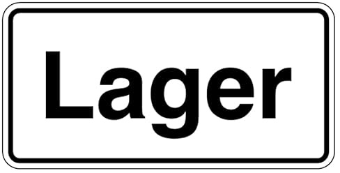 Aufkleber Hinweis „Lager“ Gebäudekennzeichnung Schild Folie selbstklebend schwarz/weiß | Größe wählbar Made in Germany, Größe: 30x15cm