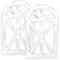 Ilyapa Rustikaler Fensterrahmen, Wanddekoration, 2er-Set – Holz, verwitterte weiße Kathedralenbogenrahmen, 25,4 x 43,2 cm, Landhausstil, Landdekorationen für Schlafzimmer, Wohnzimmer, Küche,