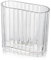 Oairse Clear Glass Vase for Flowers 14CM Decorative Ribbed Oblong Flower Vase for Modern Living Room Dining Table Wedding Home Wedding Party Table Centerpiece