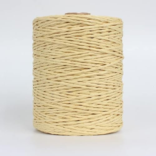 280 Meter natürliches Bast-Strohgarn für den Sommer, handgestrickt, Häkelmütze, Handtasche, Kissen, Körbe, Strickmaterial, bunte Fäden